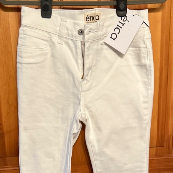 NWT Etica Ivory Jeans Size 1 Ethically Made Size 26 - Picture 1 of 2